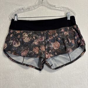 Lululemon Women’s Speed Up 2.5 Shorts Frosted Rose Black Run Gym Yoga Size 8